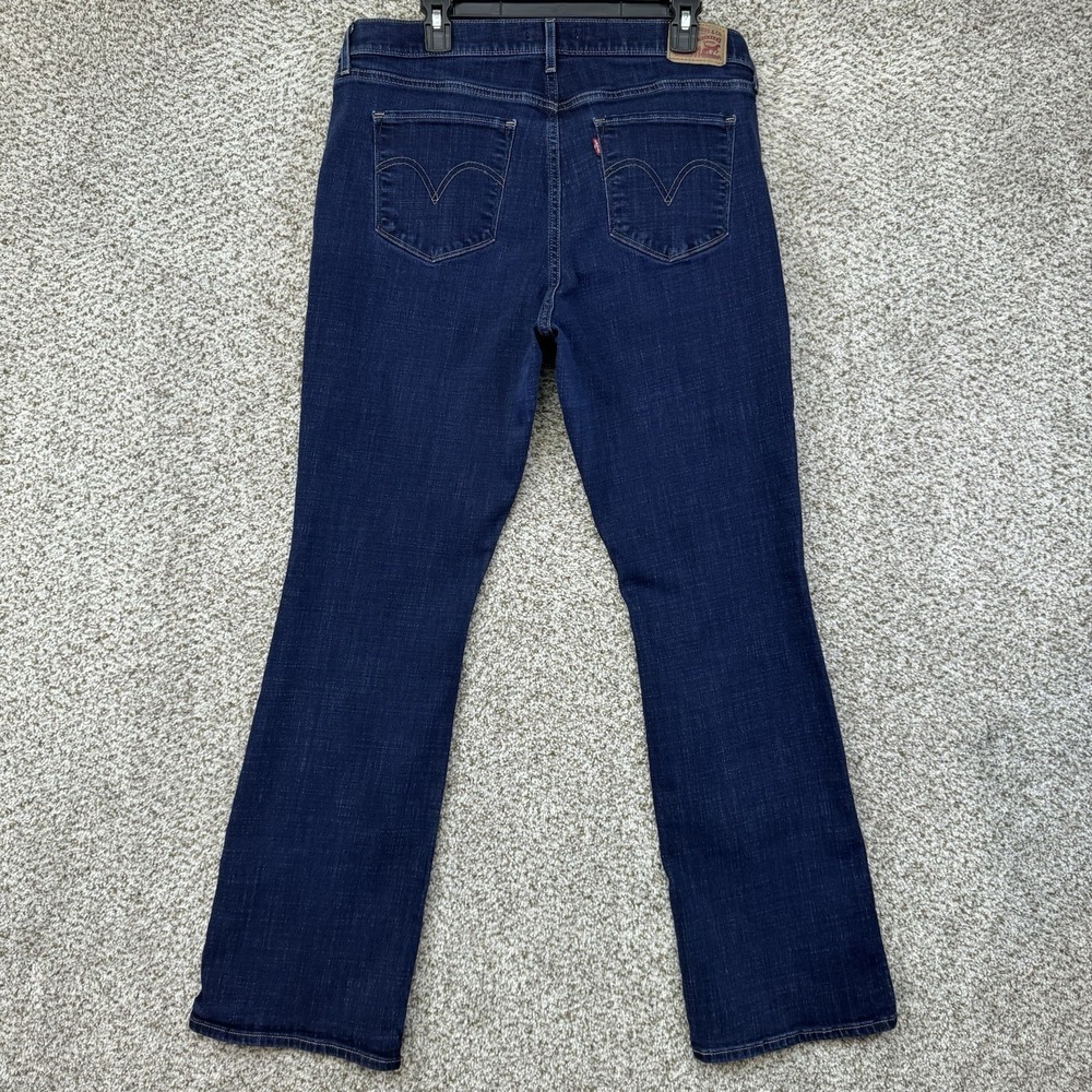 Levi's Classic Bootcut Jeans Women's Size 16 Dark Wash Med Rise Cotton Pockets - Picture 9 of 12